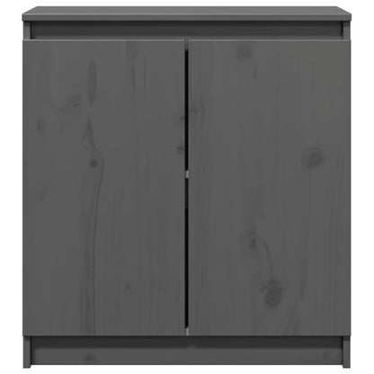 vidaXL Side Cabinet Grey 60x36x65 cm Solid Pinewood