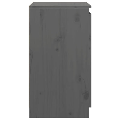vidaXL Side Cabinet Grey 60x36x65 cm Solid Pinewood