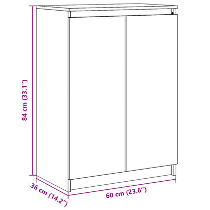 vidaXL Sideboard 60x36x84 cm Solid Pinewood