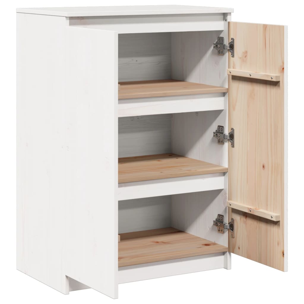 vidaXL Sideboard White 60x36x84 cm Solid Pinewood