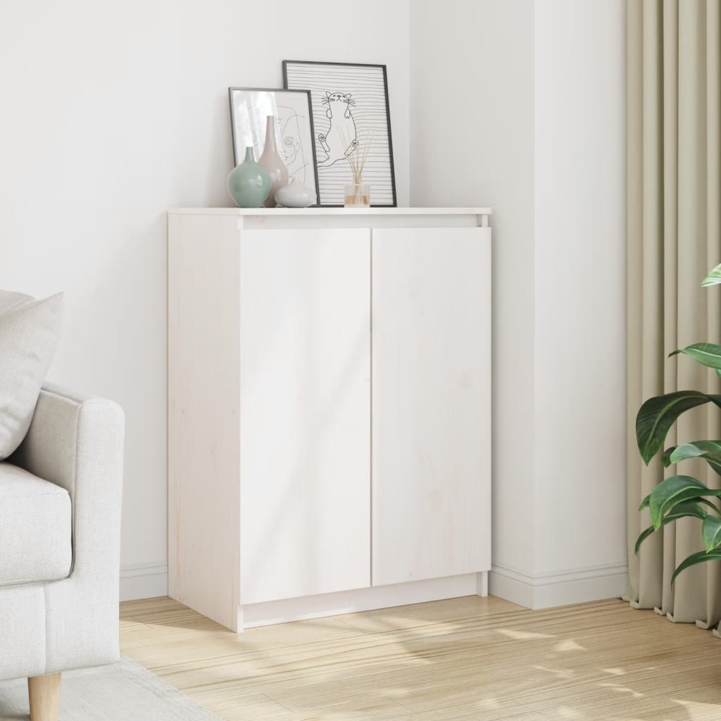 vidaXL Sideboard White 60x36x84 cm Solid Pinewood