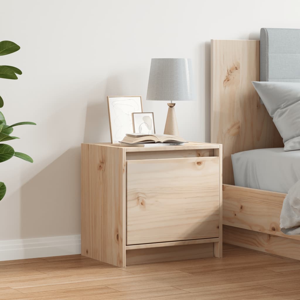 vidaXL Bedside Cabinet 40x30.5x40 cm Solid Pinewood