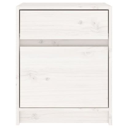 vidaXL Bedside Cabinet White 40x31x50 cm Solid Pinewood