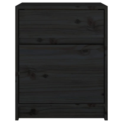 vidaXL Bedside Cabinets 2 pcs Black 40x31x50 cm Solid Pinewood