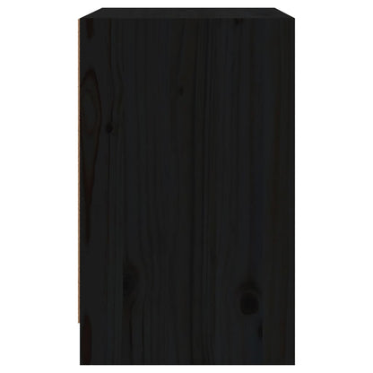 vidaXL Bedside Cabinets 2 pcs Black 40x31x50 cm Solid Pinewood