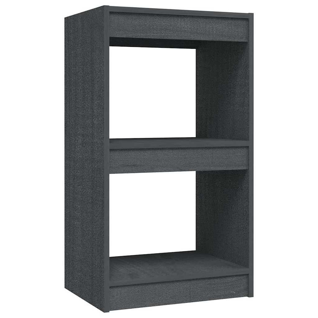 808135 vidaXL Book Cabinet Grey 40x30x71,5 cm Solid Wood Pine