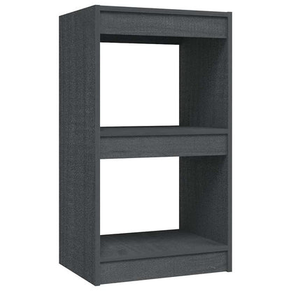 808135 vidaXL Book Cabinet Grey 40x30x71,5 cm Solid Wood Pine