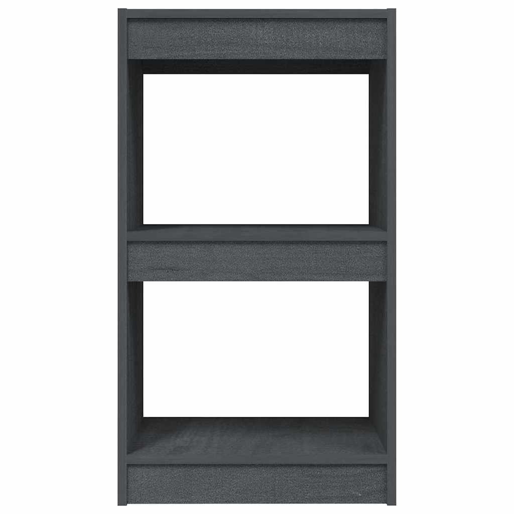 808135 vidaXL Book Cabinet Grey 40x30x71,5 cm Solid Wood Pine