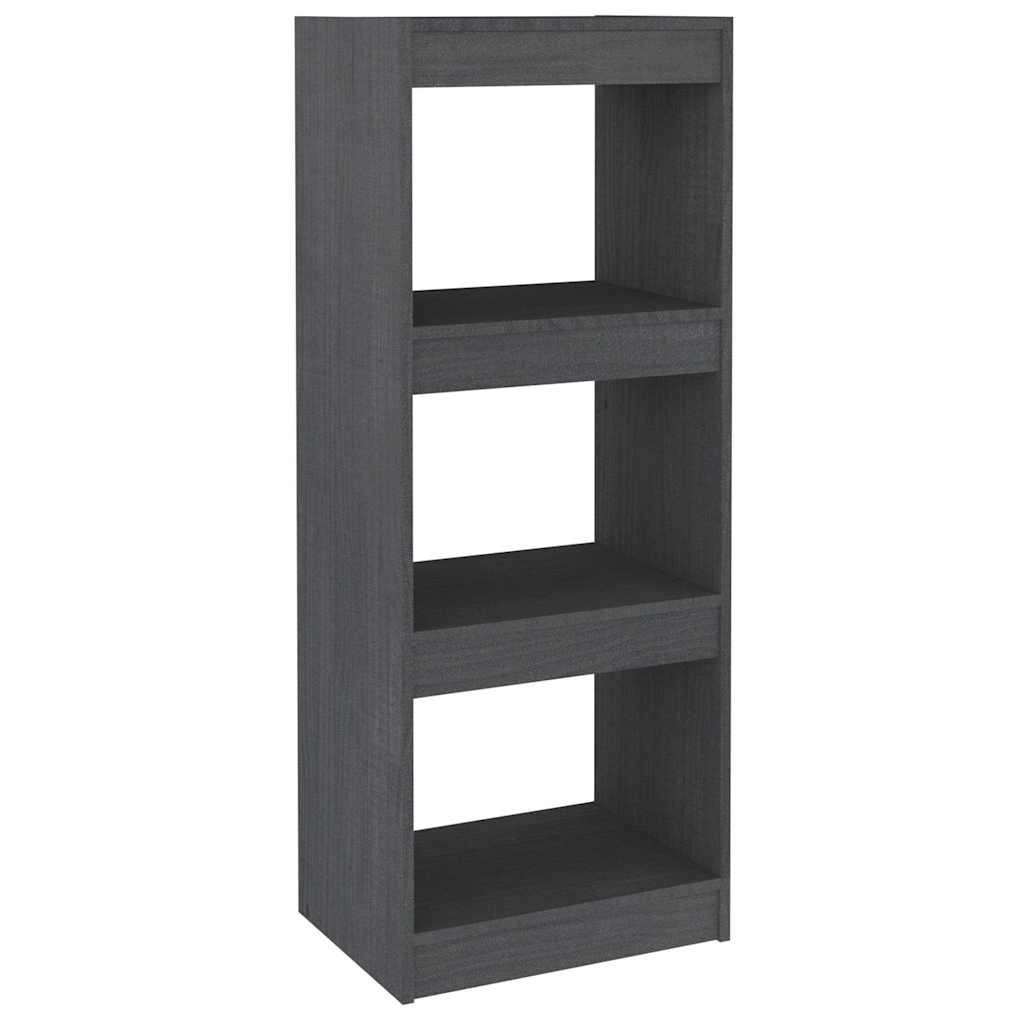 vidaXL Book Cabinet/Room Divider Grey 40x30x103,5 cm Solid Wood Pine