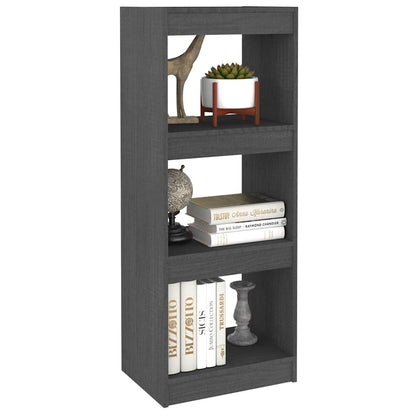 vidaXL Book Cabinet/Room Divider Grey 40x30x103,5 cm Solid Wood Pine