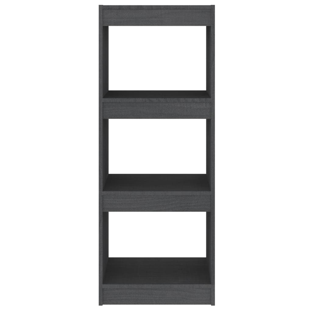 vidaXL Book Cabinet/Room Divider Grey 40x30x103,5 cm Solid Wood Pine