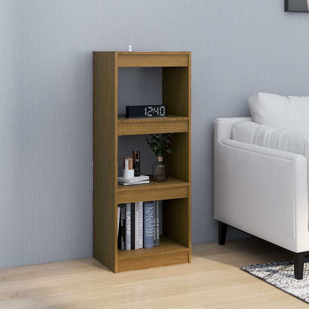 vidaXL Book Cabinet/Room Divider Honey Brown 40x30x103,5 cm Solid Wood Pine