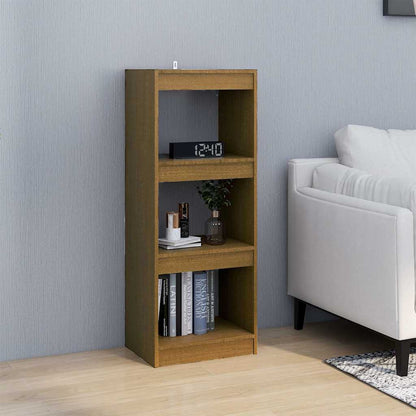 vidaXL Book Cabinet/Room Divider Honey Brown 40x30x103,5 cm Solid Wood Pine