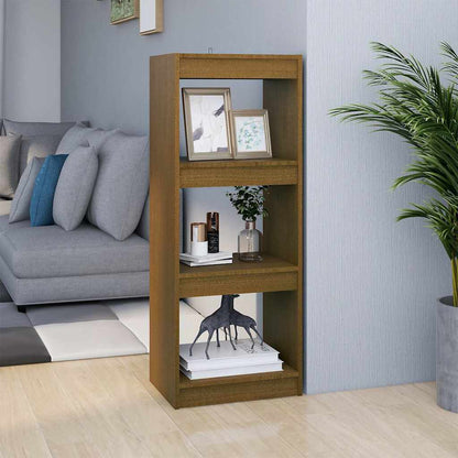 vidaXL Book Cabinet/Room Divider Honey Brown 40x30x103,5 cm Solid Wood Pine