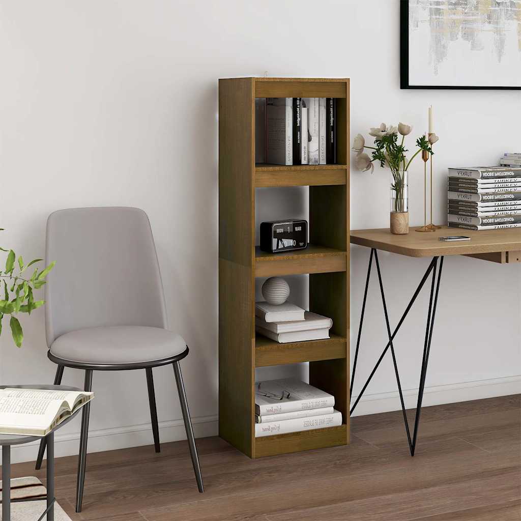 808146 vidaXL Book Cabinet Room Divider Honey Brown 40x30x135,5 cm Solid Wood Pine