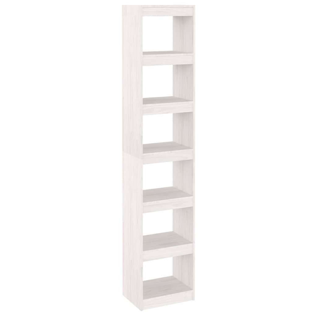 vidaXL Book Cabinet/Room Divider White 40x30x199 cm Solid Wood Pine