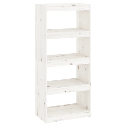 vidaXL Book Cabinet | White | Solid Pine Wood | Medium | Book Cabinet