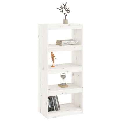 vidaXL Book Cabinet | White | Solid Pine Wood | Medium | Book Cabinet