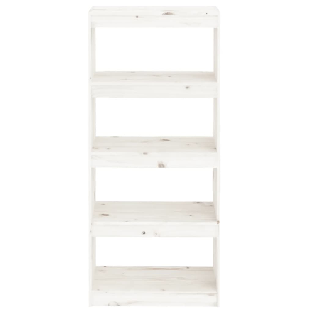 vidaXL Book Cabinet | White | Solid Pine Wood | Medium | Book Cabinet