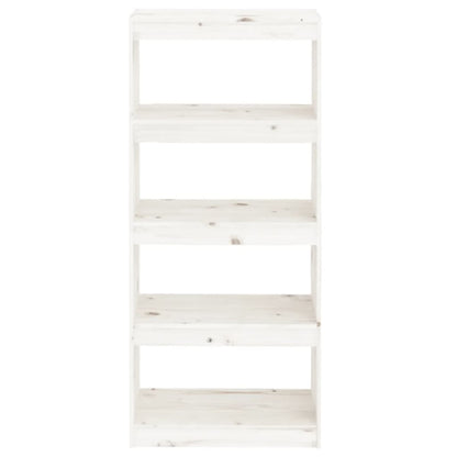 vidaXL Book Cabinet | White | Solid Pine Wood | Medium | Book Cabinet