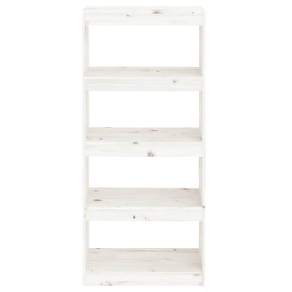 vidaXL Book Cabinet/Room Divider White 60x30x135,5 cm Solid Wood Pine