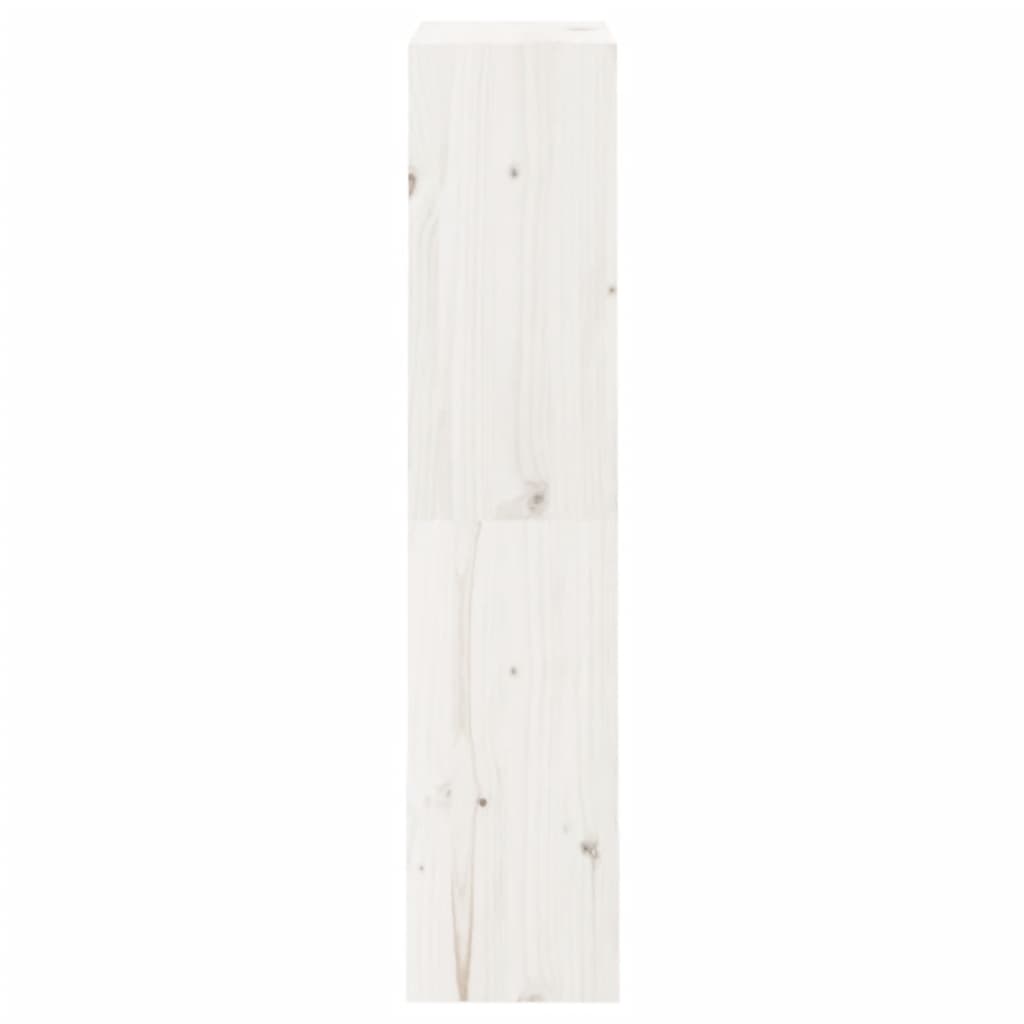 vidaXL Book Cabinet | White | Solid Pine Wood | Medium | Book Cabinet