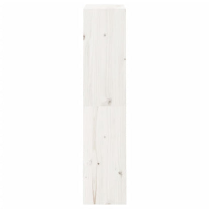 vidaXL Book Cabinet | White | Solid Pine Wood | Medium | Book Cabinet