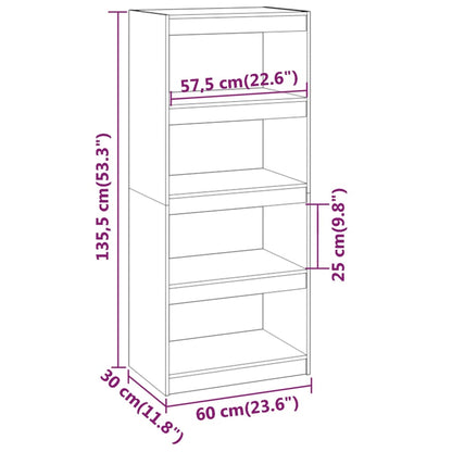 vidaXL Book Cabinet | White | Solid Pine Wood | Medium | Book Cabinet