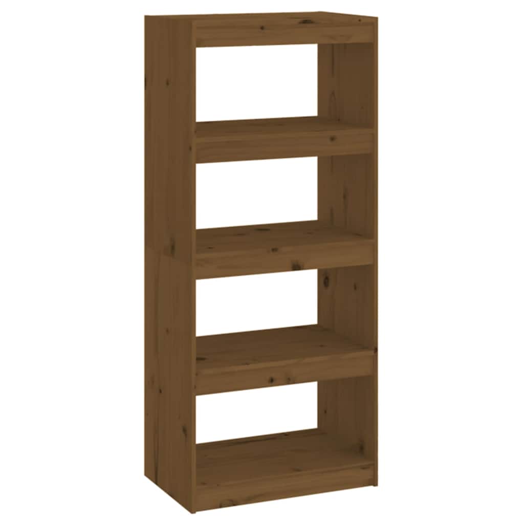vidaXL Book Cabinet/Room Divider Honey Brown 60x30x135,5 cm Wood Pine