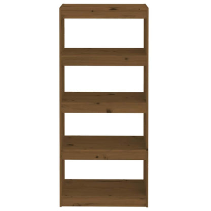vidaXL Book Cabinet/Room Divider Honey Brown 60x30x135,5 cm Wood Pine