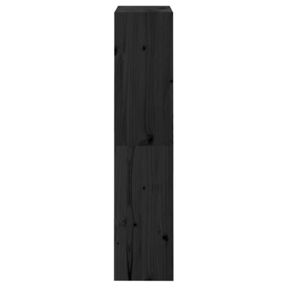 vidaXL Book Cabinet | Black | Solid Pine Wood | Medium | Book Cabinet