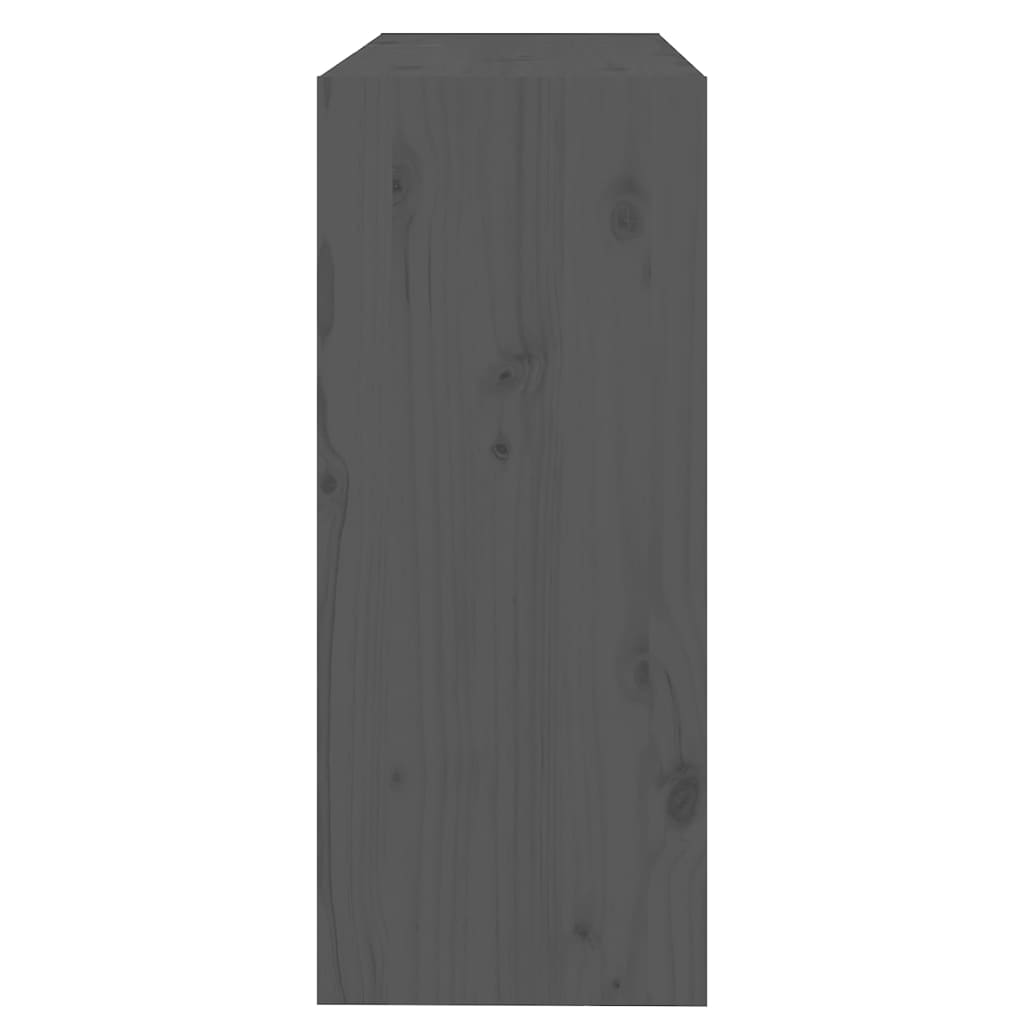 vidaXL Book Cabinet/Room Divider Grey 80x30x71.5 cm Solid Wood Pine