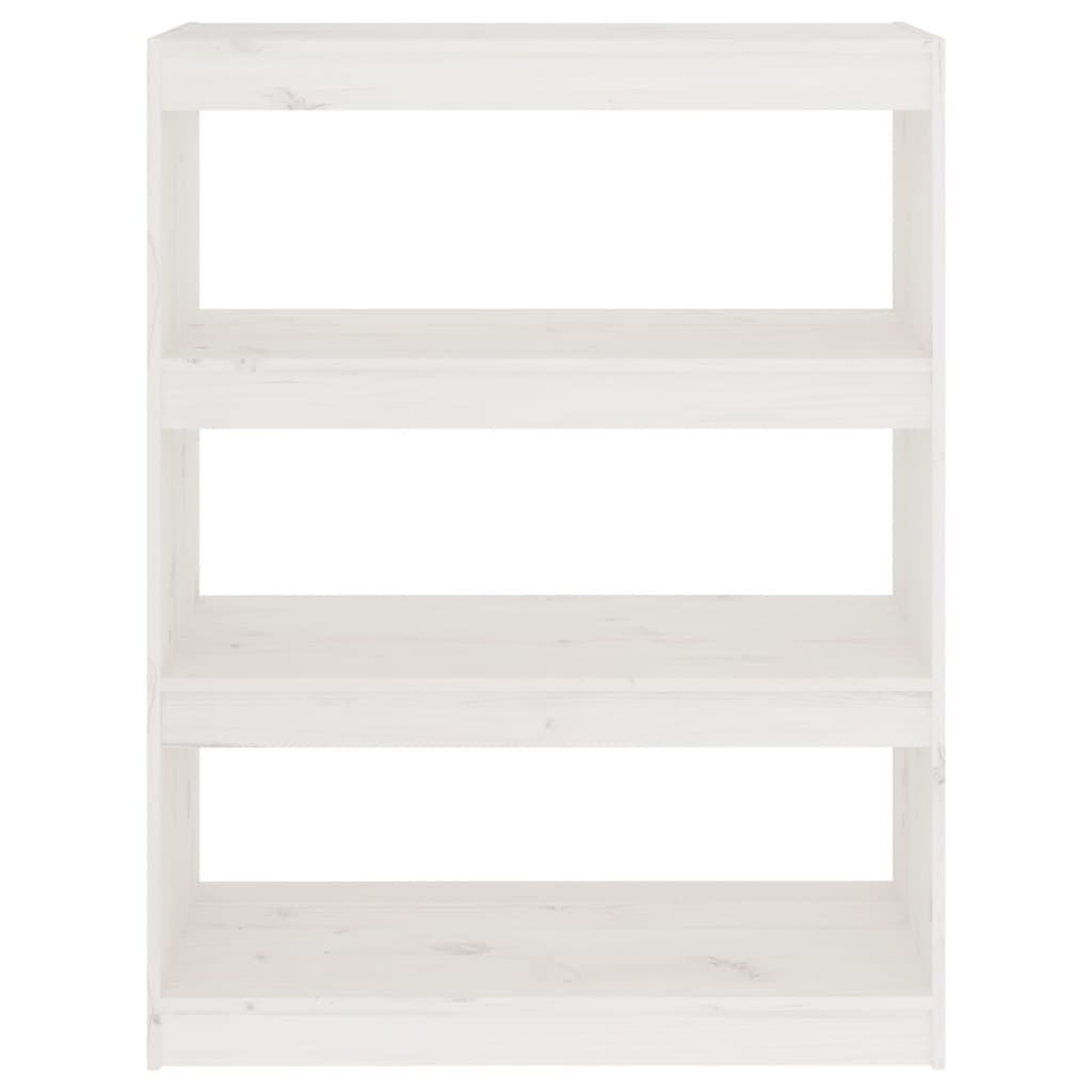 vidaXL Book Cabinet/Room Divider White 80x30x103.5 cm Solid Wood Pine