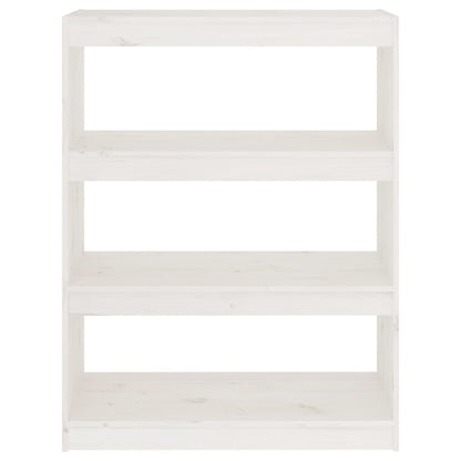 vidaXL Book Cabinet/Room Divider White 80x30x103.5 cm Solid Wood Pine