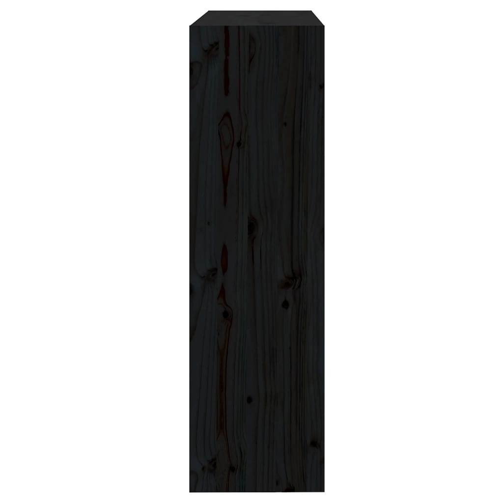 vidaXL Book Cabinet/Room Divider Black 80x30x103.5 cm Solid Wood Pine