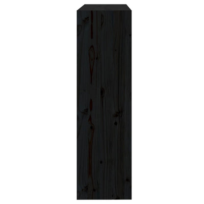 vidaXL Book Cabinet/Room Divider Black 80x30x103.5 cm Solid Wood Pine
