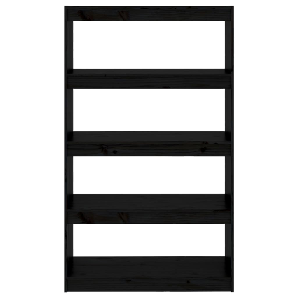 vidaXL Book Cabinet | Black | Solid pinewood | Medium | Book Cabinet