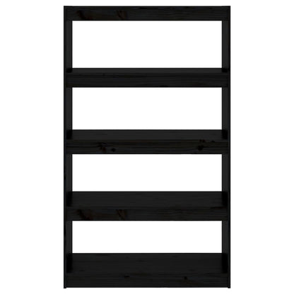 vidaXL Book Cabinet | Black | Solid pinewood | Medium | Book Cabinet