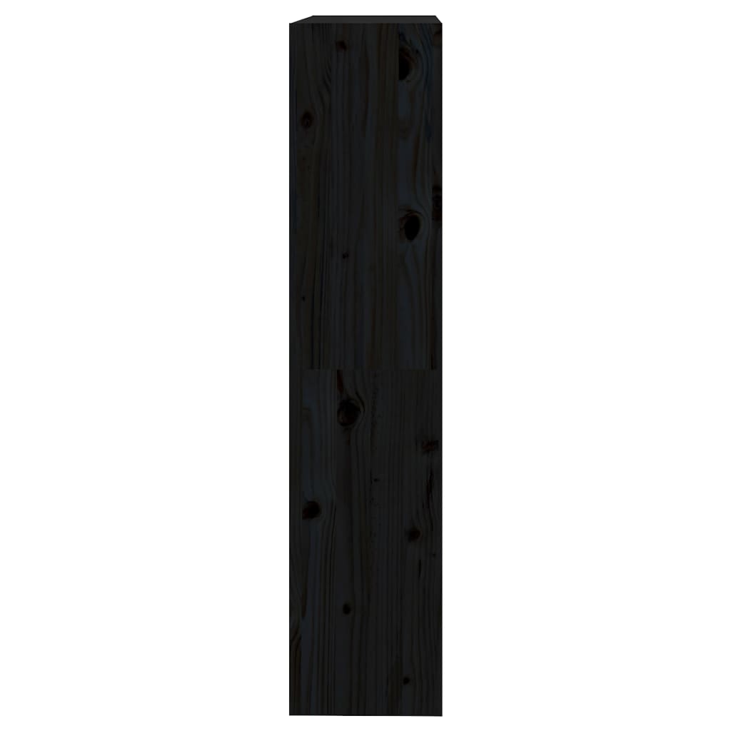 vidaXL Book Cabinet | Black | Solid pinewood | Medium | Book Cabinet