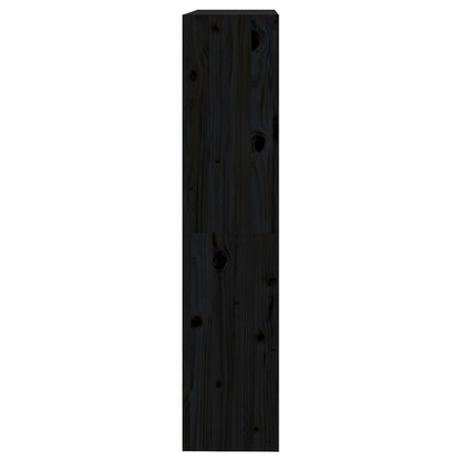vidaXL Book Cabinet | Black | Solid pinewood | Medium | Book Cabinet