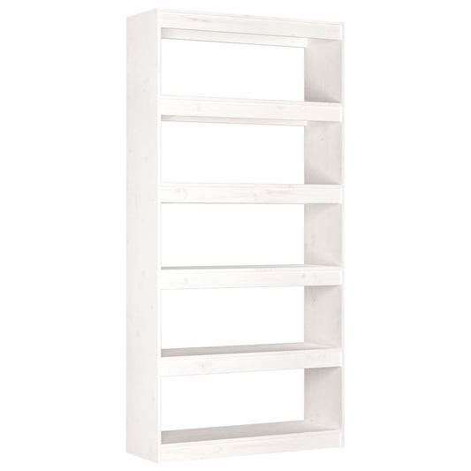 vidaXL Book Cabinet/Room Divider White 80x30x167,4 cm Solid Wood Pine