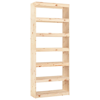 vidaXL Book Cabinet/Room Divider 80x30x199.5 cm Solid Wood Pine