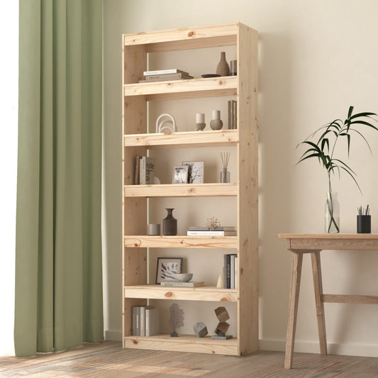 vidaXL Book Cabinet/Room Divider 80x30x199,5 cm Solid Wood Pine