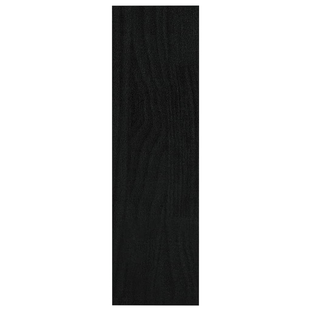 vidaXL Book Cabinet/Room Divider Black 100x30x103 cm Solid Pinewood