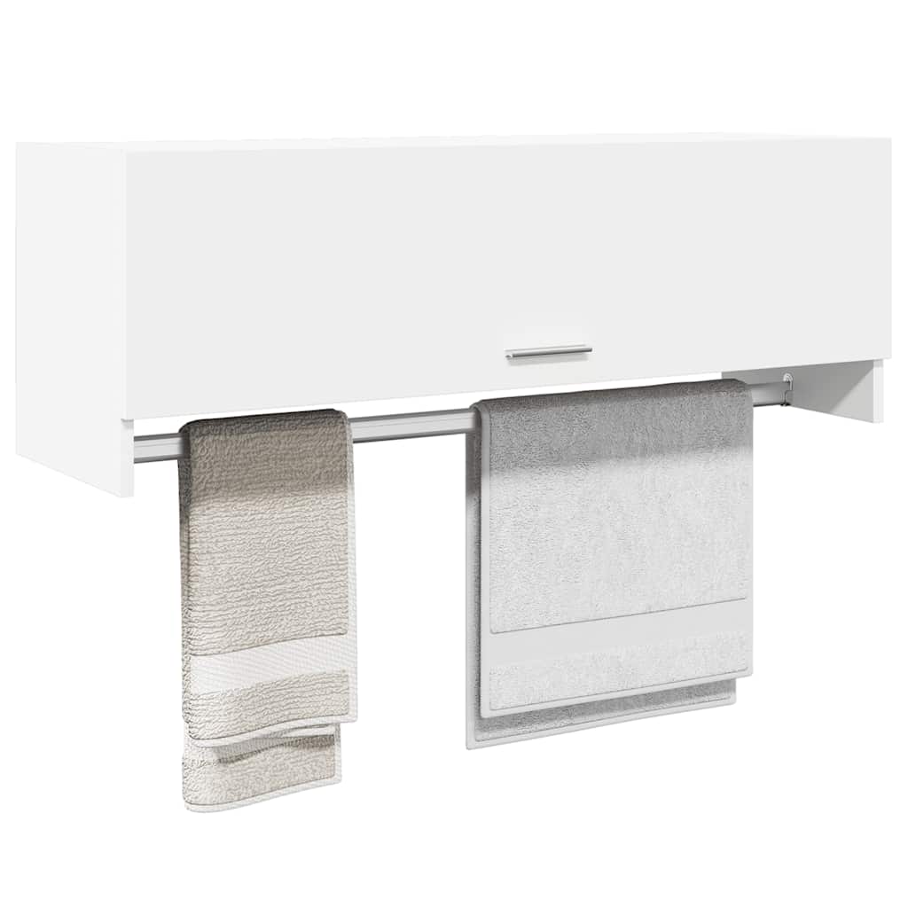 vidaXL Wardrobe White 100x32.5x35 cm Engineered Wood