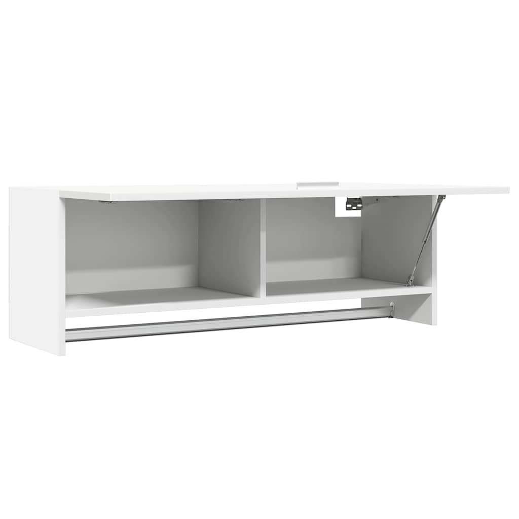 vidaXL Wardrobe White 100x32.5x35 cm Engineered Wood