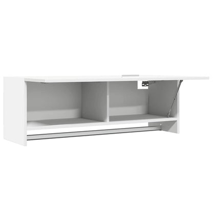 vidaXL Wardrobe White 100x32.5x35 cm Engineered Wood