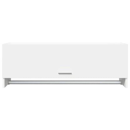 vidaXL Wardrobe White 100x32.5x35 cm Engineered Wood