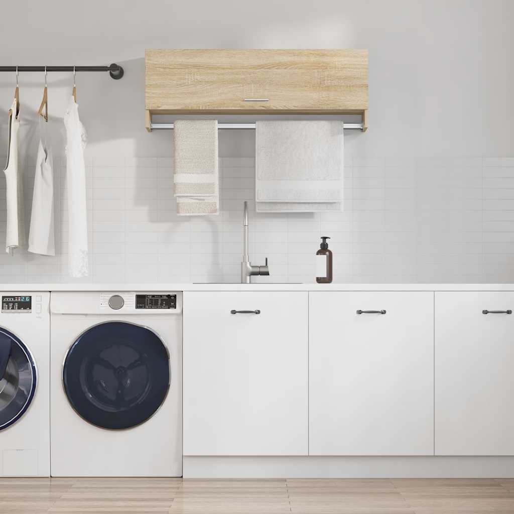 vidaXL Wardrobe Sonoma Oak 100x32.5x35 cm Engineered Wood