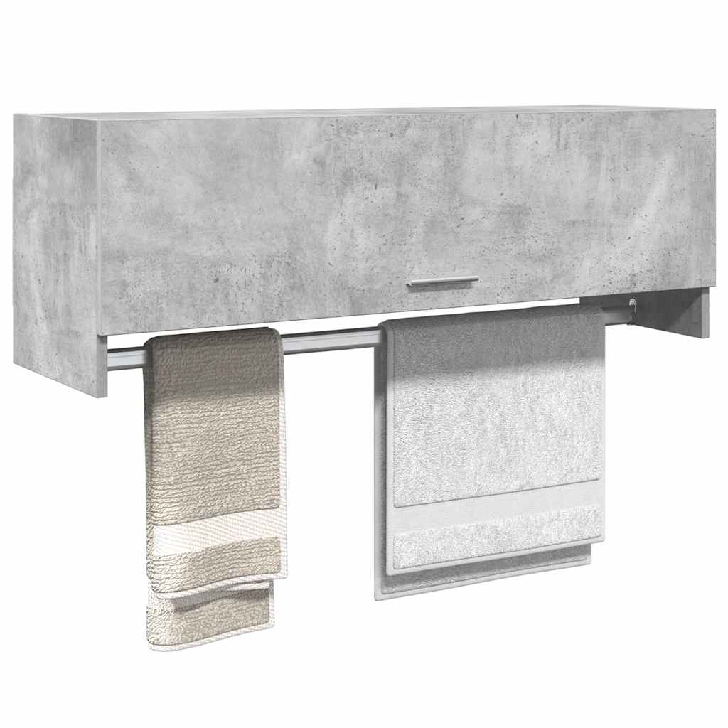 808237 vidaXL Wardrobe Concrete Grey 100x32,5x35 cm Engineered Wood